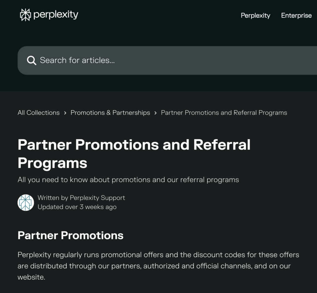Perplexity partner